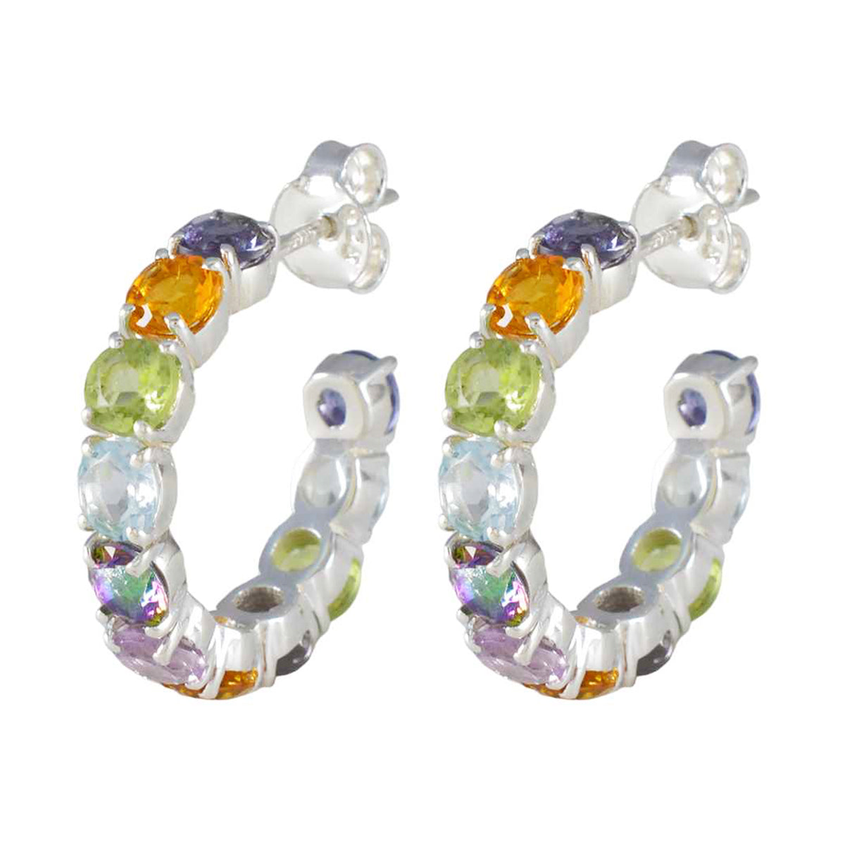 Laura multicolor Slim multiple Stud Earring Multi multicolor Stud