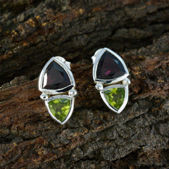 Valentina multicolor Slim Toi et Moi Stud Earring