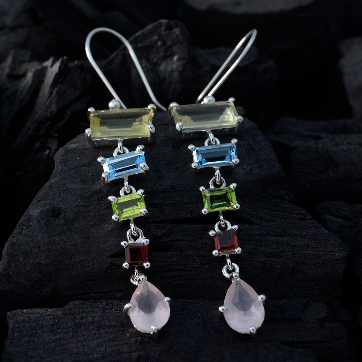 Eun ji multicolor Versatile multiple Dangle Earring
