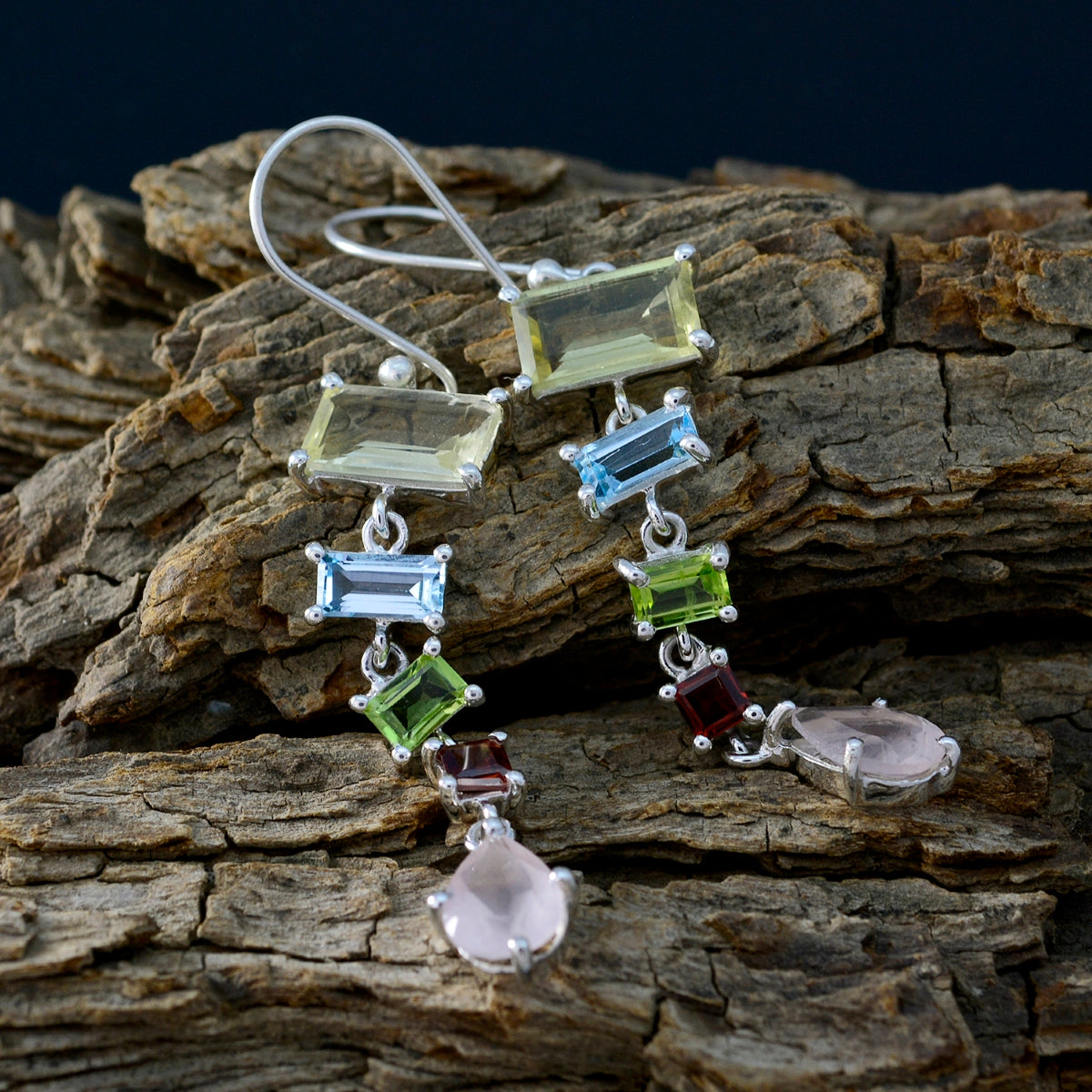 Eun ji multicolor Versatile multiple Dangle Earring