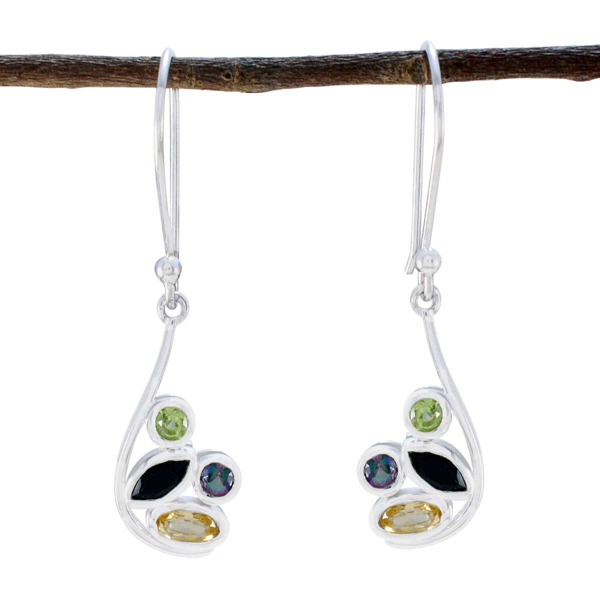 Addison multicolor Dainty quarter Dangle Earring Multi multicolor Dangle