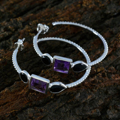 Violet multicolor Mid weight Trilogy Stud Earring