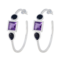 Violet multicolor Mid weight Trilogy Stud Earring Multi multicolor Stud