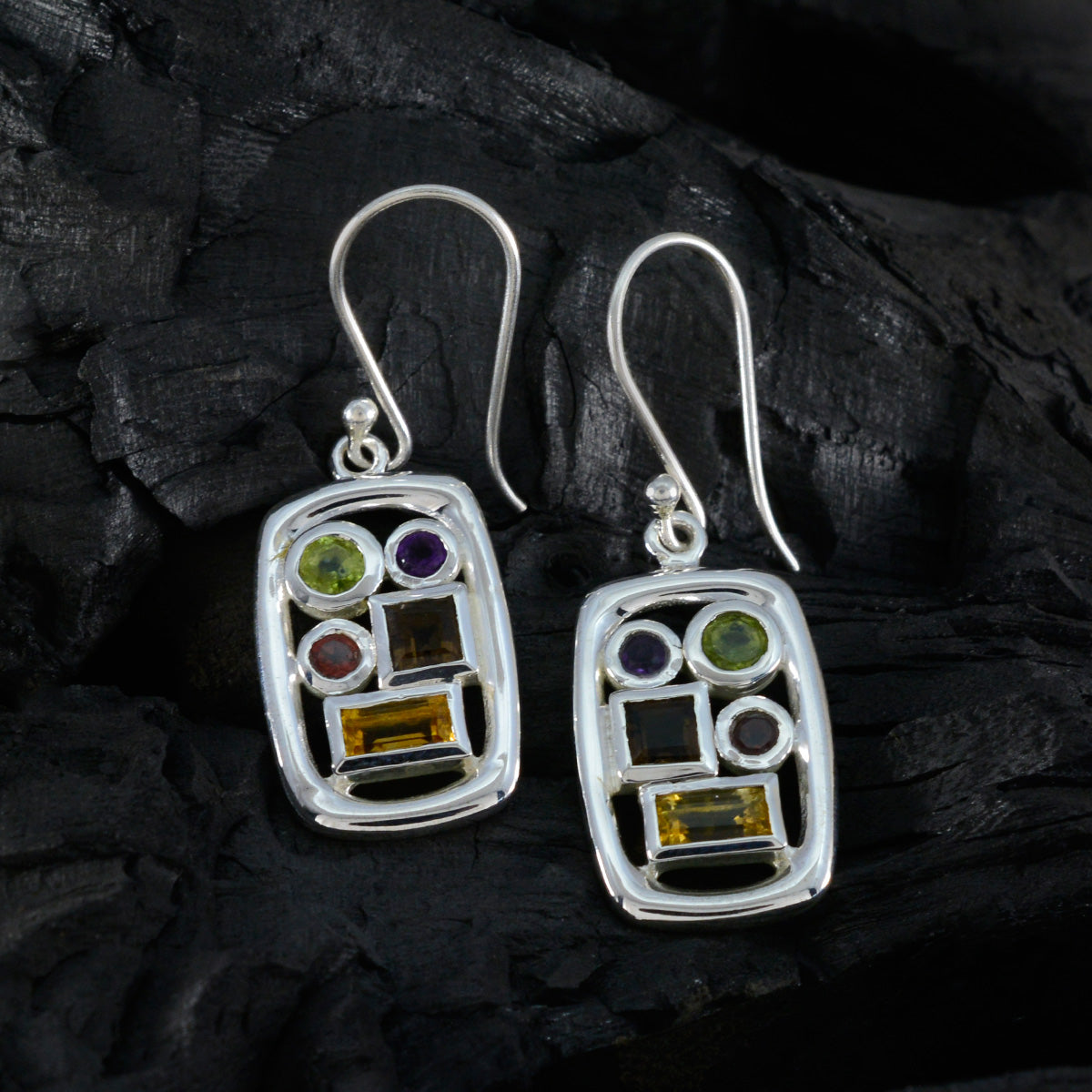 Fernanda multicolor Mid weight Penta Dangle Earring