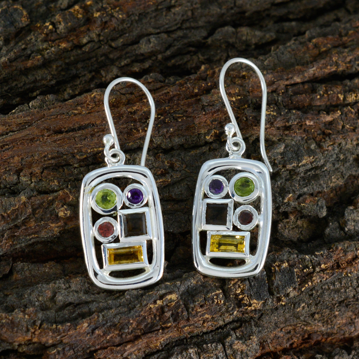 Fernanda multicolor Mid weight Penta Dangle Earring