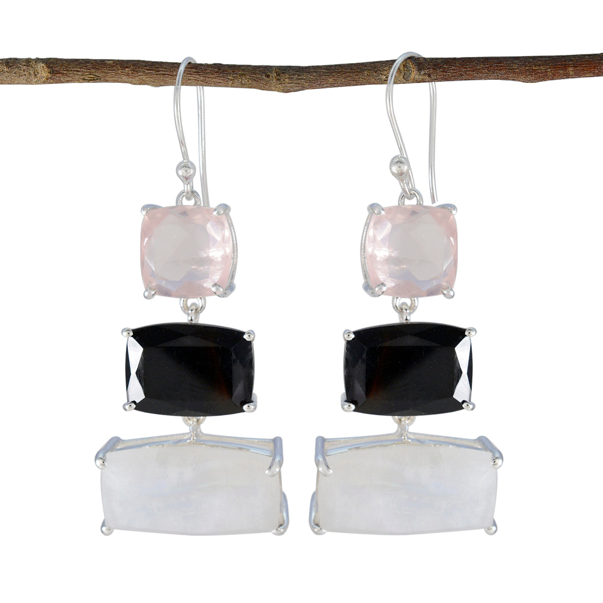 Milagros multicolor Edgy Trilogy Dangle Earring Multi multicolor Dangle