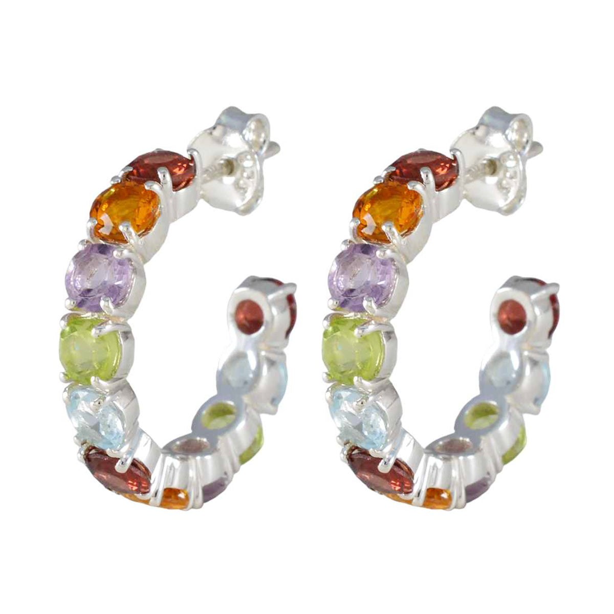 Lorena multicolor Slim multiple Stud Earring Multi multicolor Stud