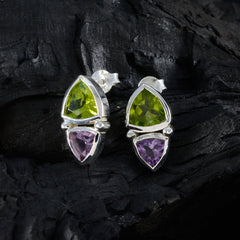 Victoria multicolor Slim Toi et Moi Stud Earring