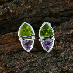 Victoria multicolor Slim Toi et Moi Stud Earring