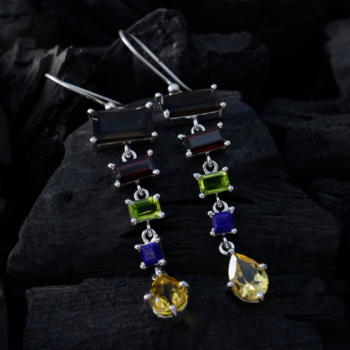 Jiwoo multicolor Versatile multiple Dangle Earring