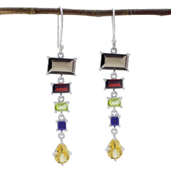 Jiwoo multicolor Versatile multiple Dangle Earring Multi multicolor Dangle