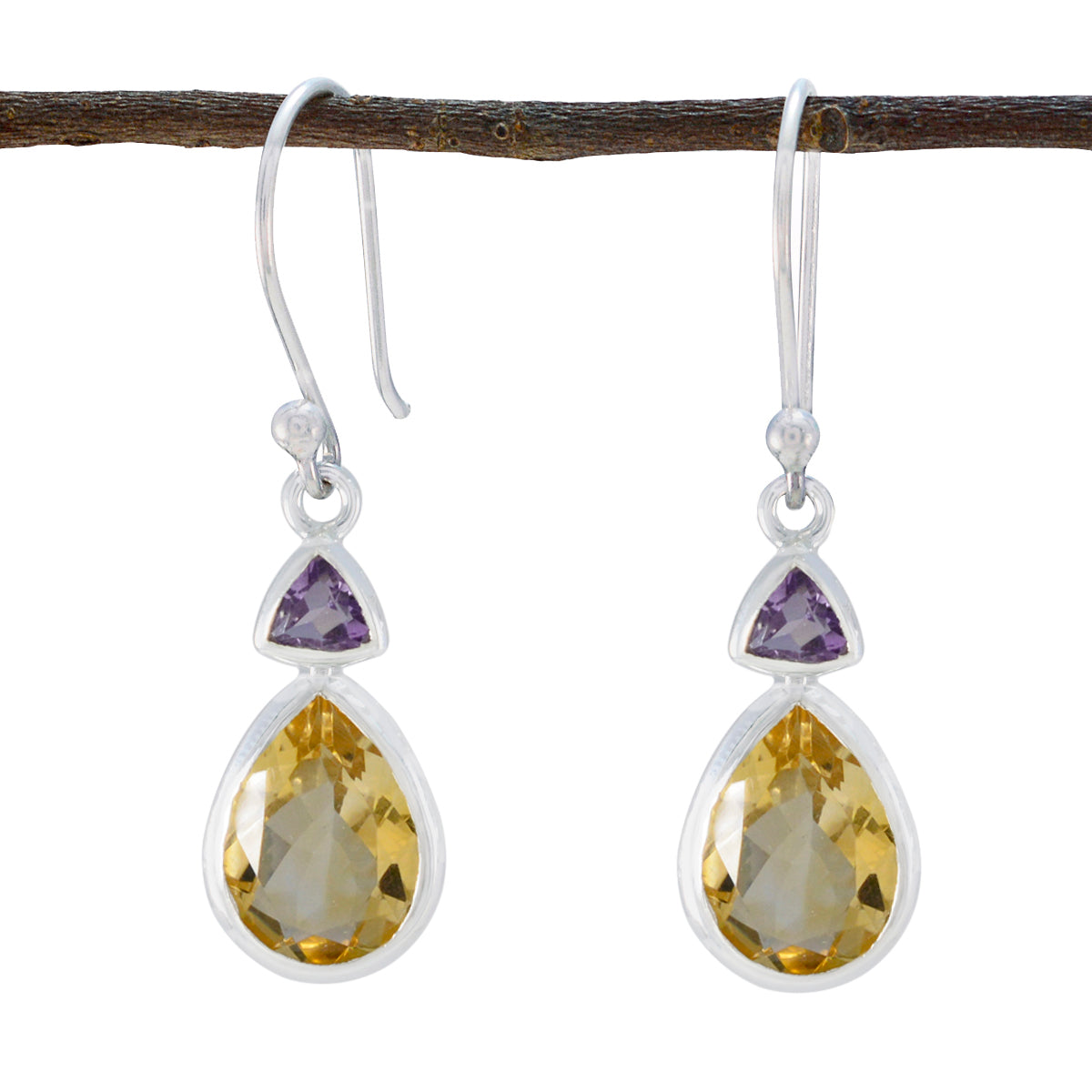 Carla multicolor Slim Toi et Moi Dangle Earring Multi multicolor Dangle