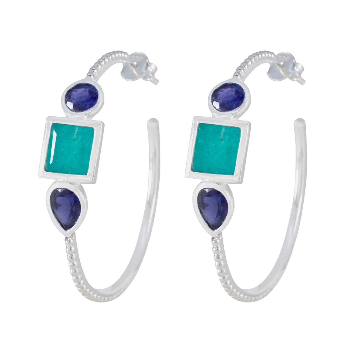 Yasmin multicolor Mid weight Trilogy Stud Earring Multi multicolor Stud