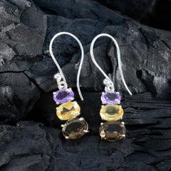 Zoe multicolor Dainty multiple Dangle Earring
