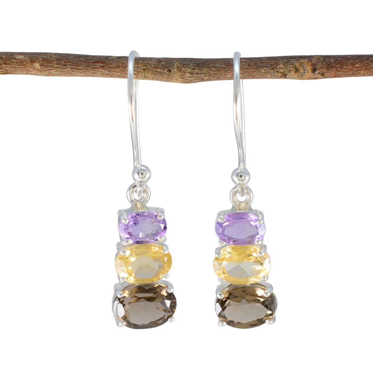 Zoe multicolor Dainty multiple Dangle Earring Multi multicolor Dangle
