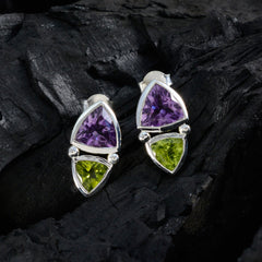 Aaliyah multicolor Slim Toi et Moi Stud Earring