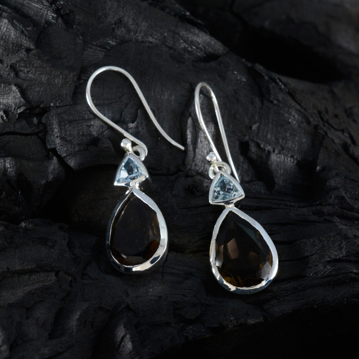 Carolina multicolor Slim Toi et Moi Dangle Earring