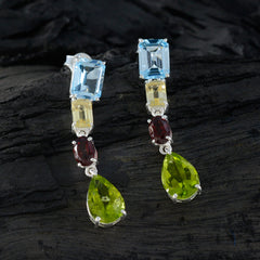 Micaela multicolor Slim quarter Stud Earring