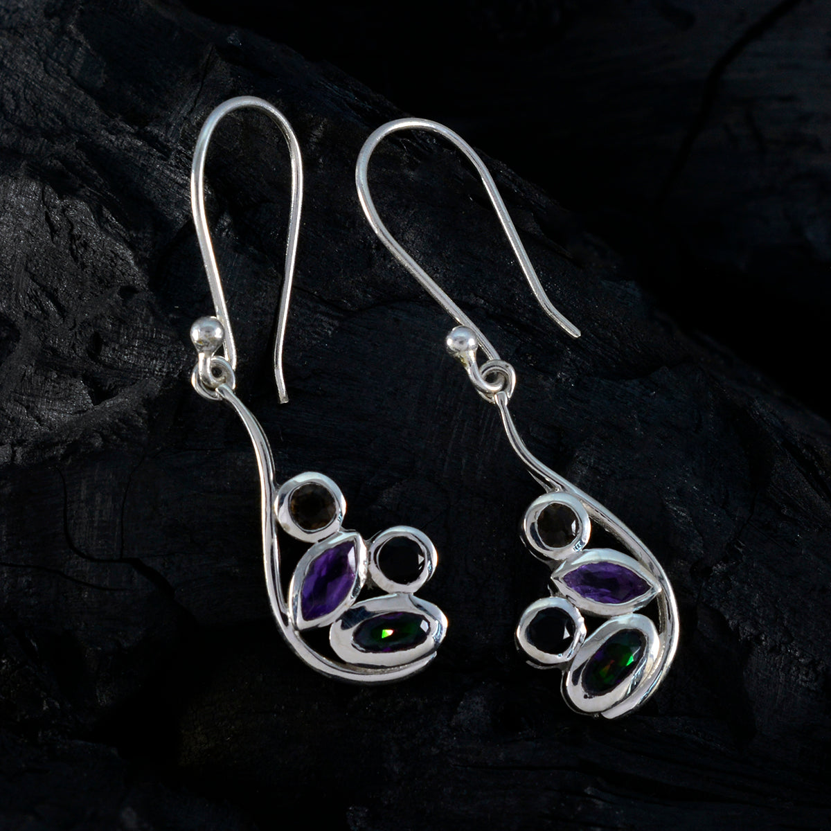 Aisha multicolor Dainty quarter Dangle Earring
