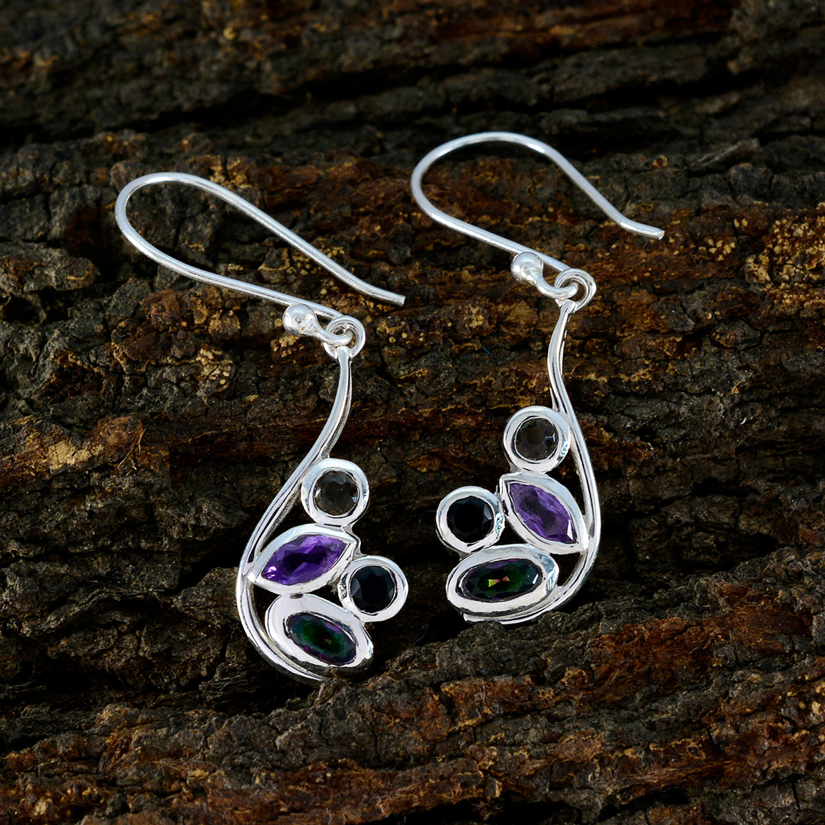 Aisha multicolor Dainty quarter Dangle Earring