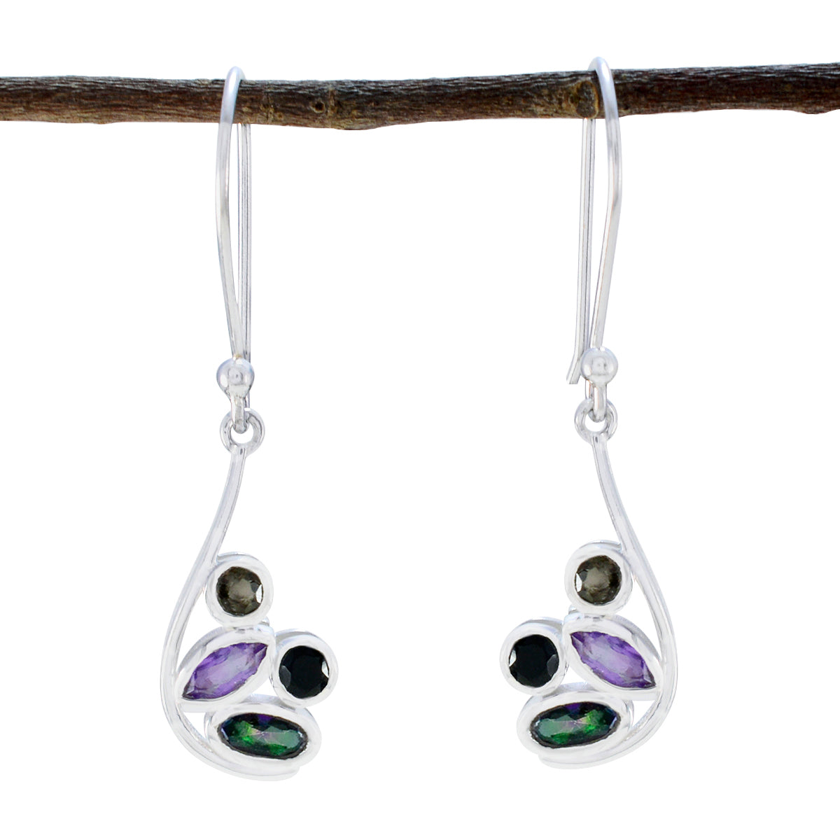 Aisha multicolor Dainty quarter Dangle Earring Multi multicolor Dangle