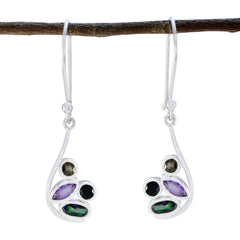 Aisha multicolor Dainty quarter Dangle Earring Multi multicolor Dangle