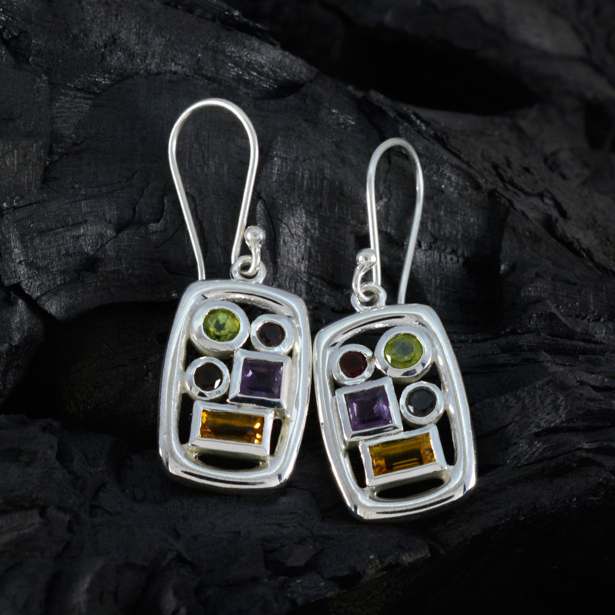 Gabriela multicolor Mid weight Penta Dangle Earring