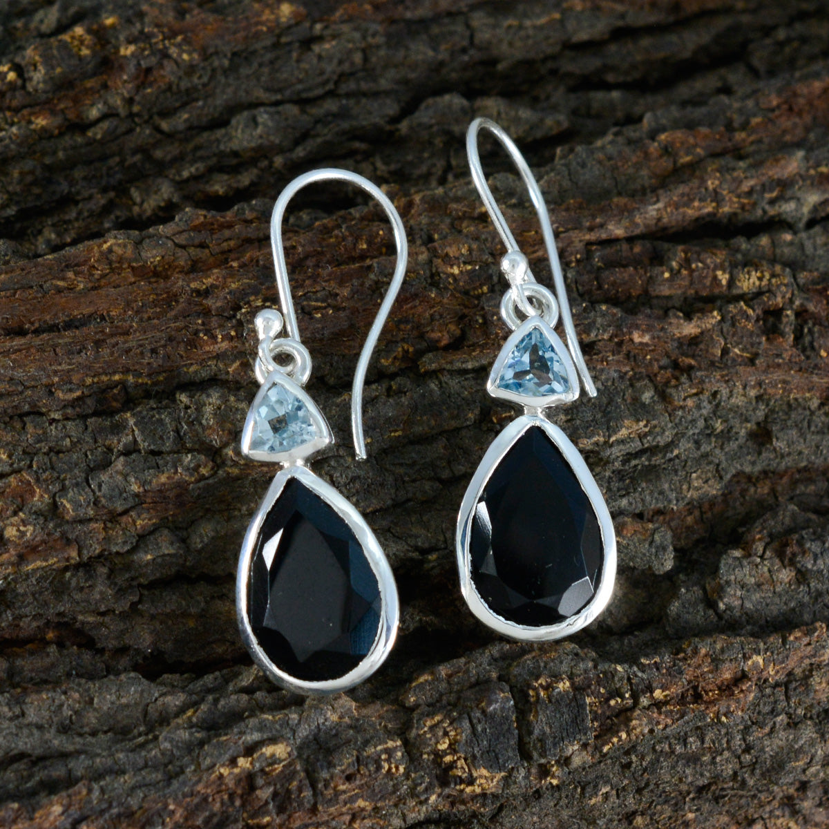 Cecilia multicolor Slim Toi et Moi Dangle Earring
