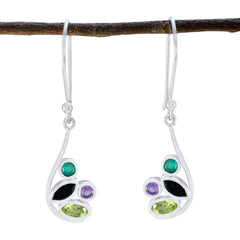 Alice multicolor Dainty quarter Dangle Earring Multi multicolor Dangle