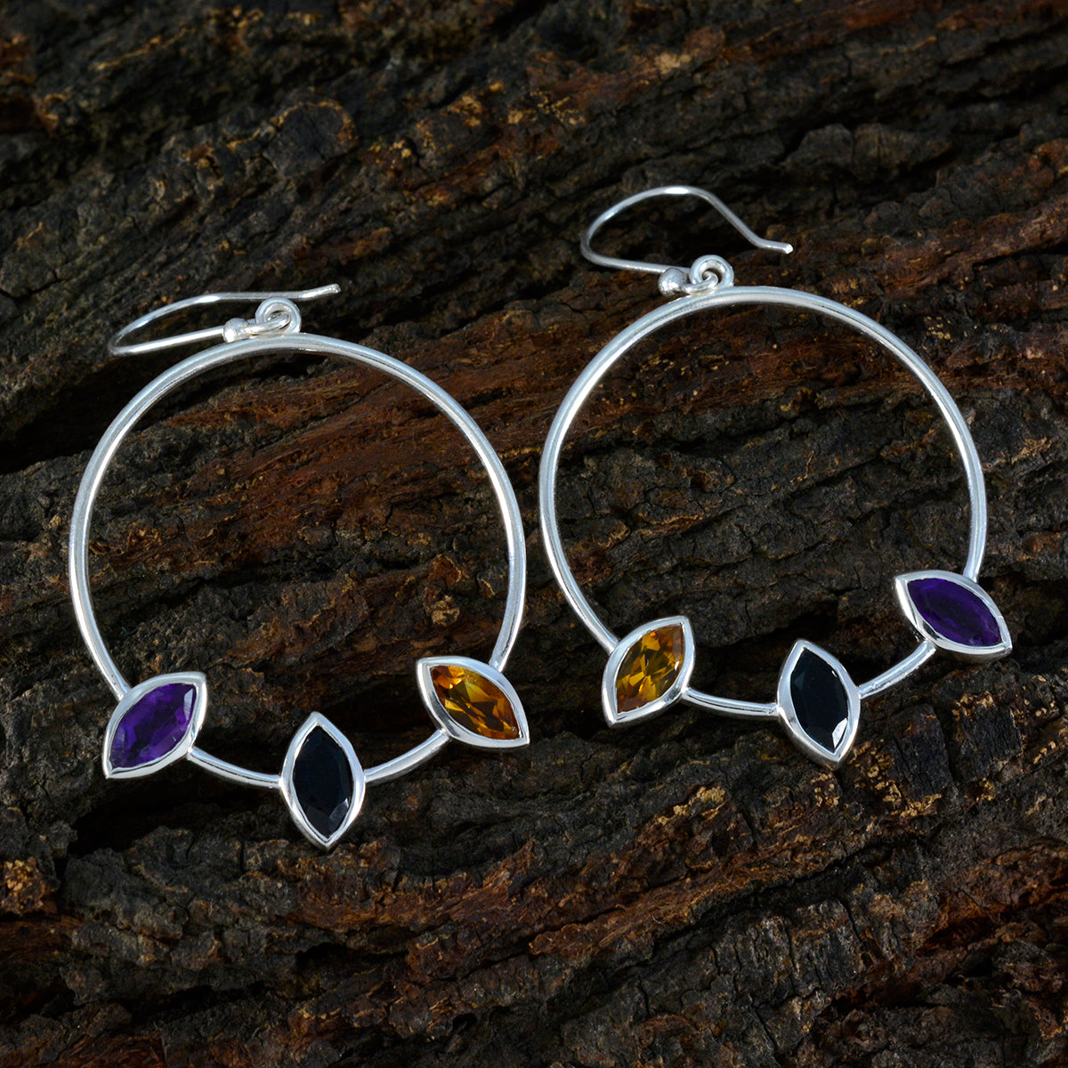 Nella multicolor Minimal Trilogy Dangle Earring