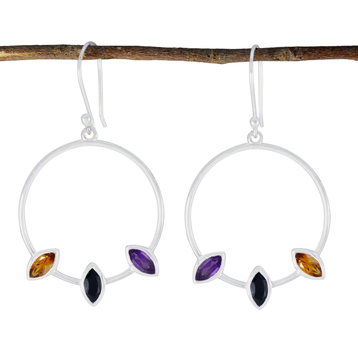 Nella multicolor Minimal Trilogy Dangle Earring Multi multicolor Dangle