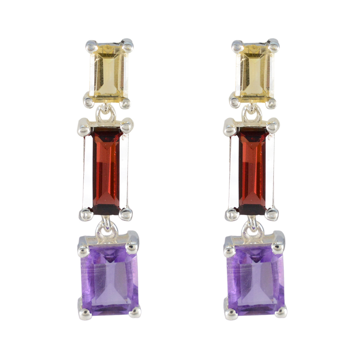 Pauline multicolor Minimal multiple Stud Earring Multi multicolor Stud