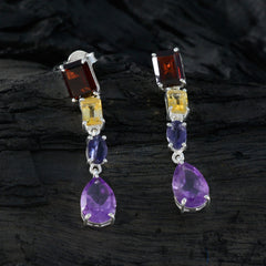 Natalia multicolor Slim quarter Stud Earring