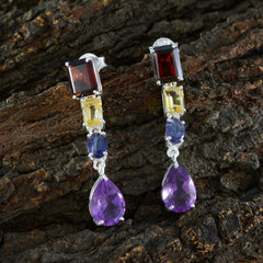 Natalia multicolor Slim quarter Stud Earring