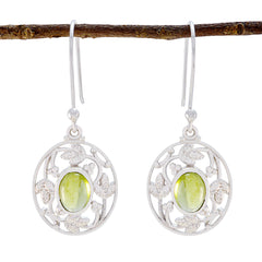 Julia Green Classic Solitaire Dangle Earring Peridot Green Dangle