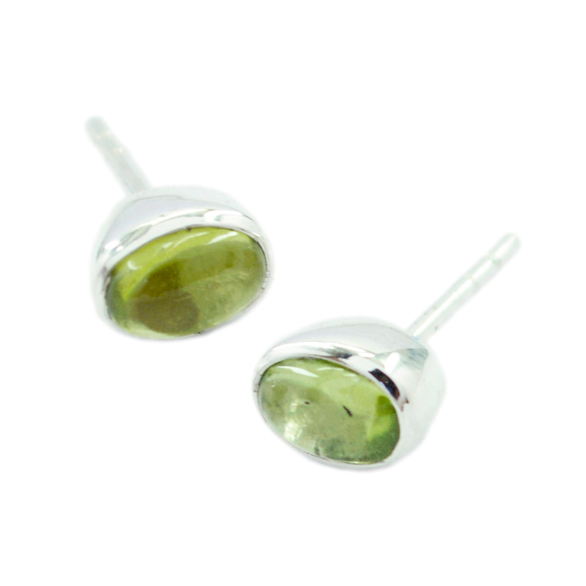 Julieta Green Elegant Solitaire Stud Earring Peridot Green Stud