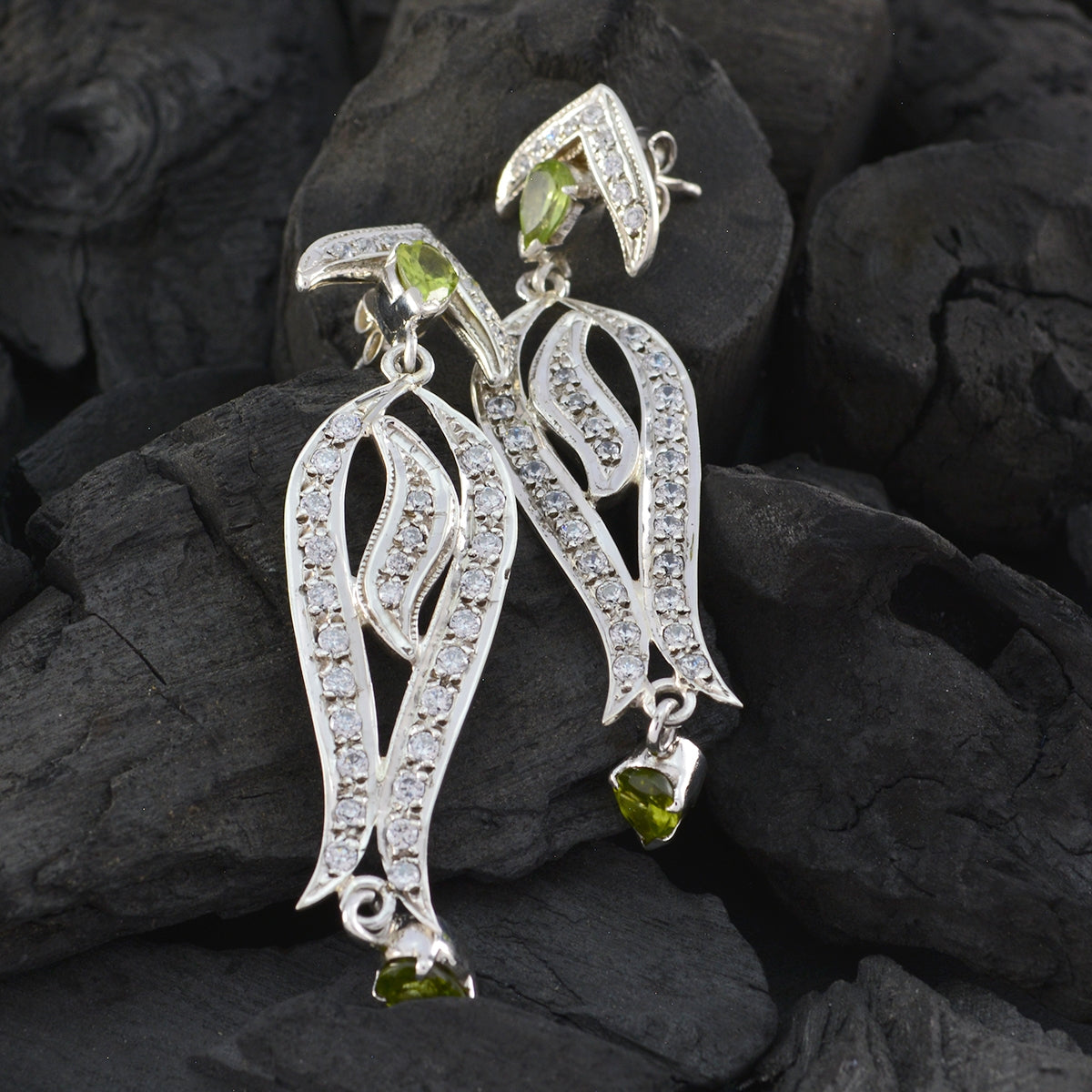 Angel Green Edgy multiple Stud Earring