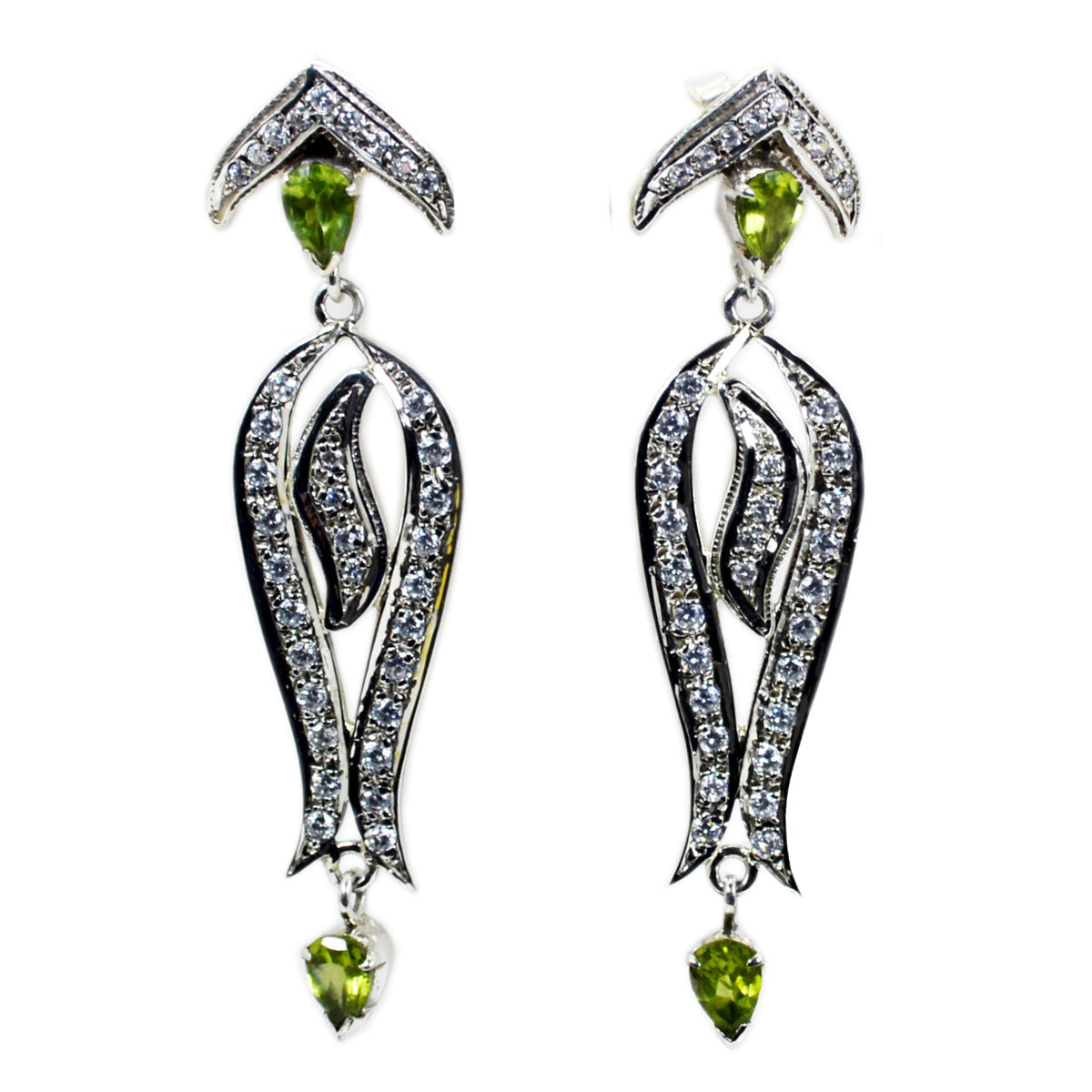Angel Green Edgy multiple Stud Earring