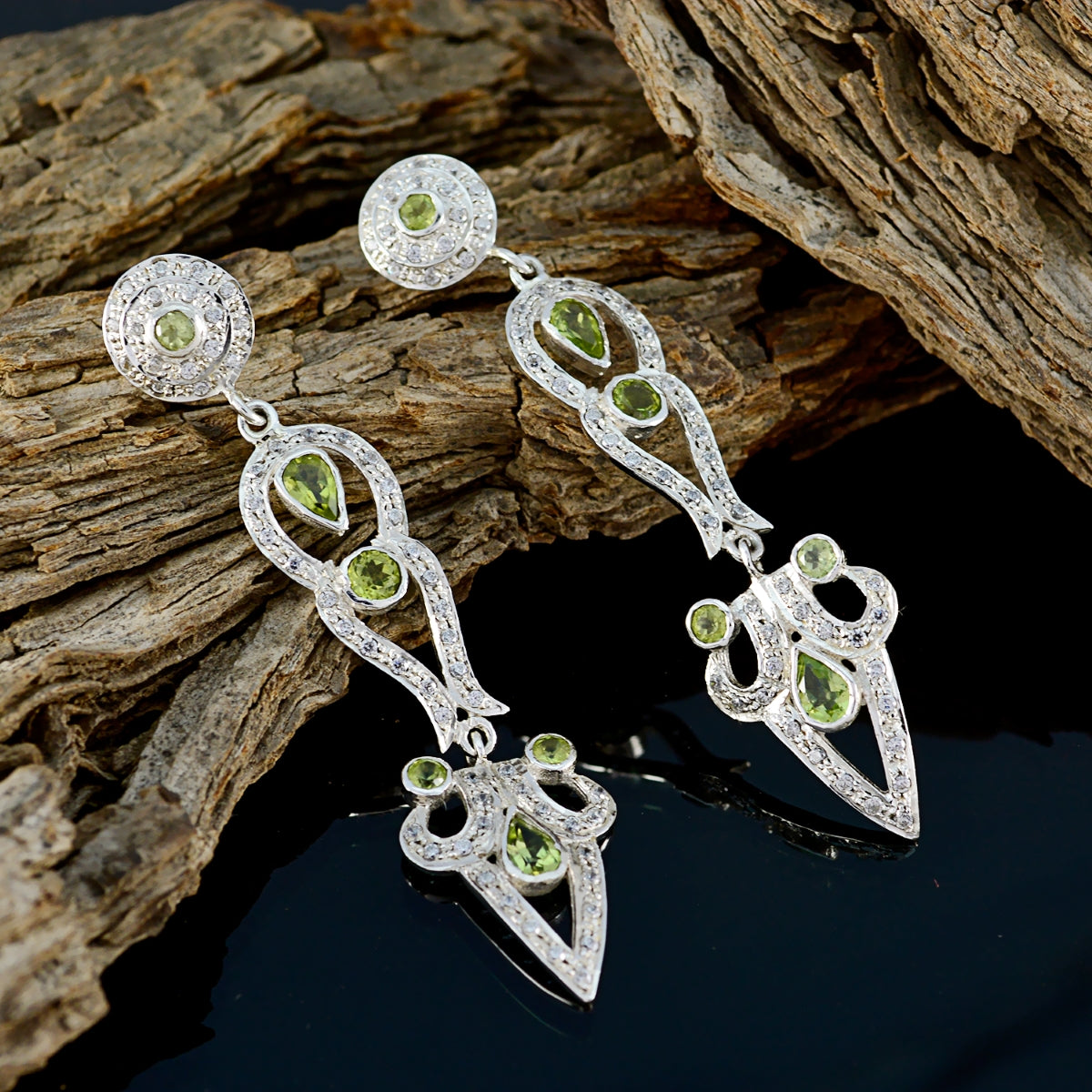 Ayesha Green Edgy multiple Stud Earring