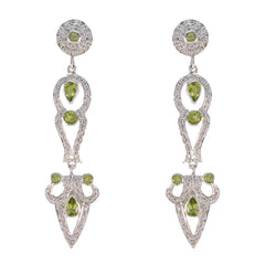 Ayesha Green Edgy multiple Stud Earring Peridot Green Stud