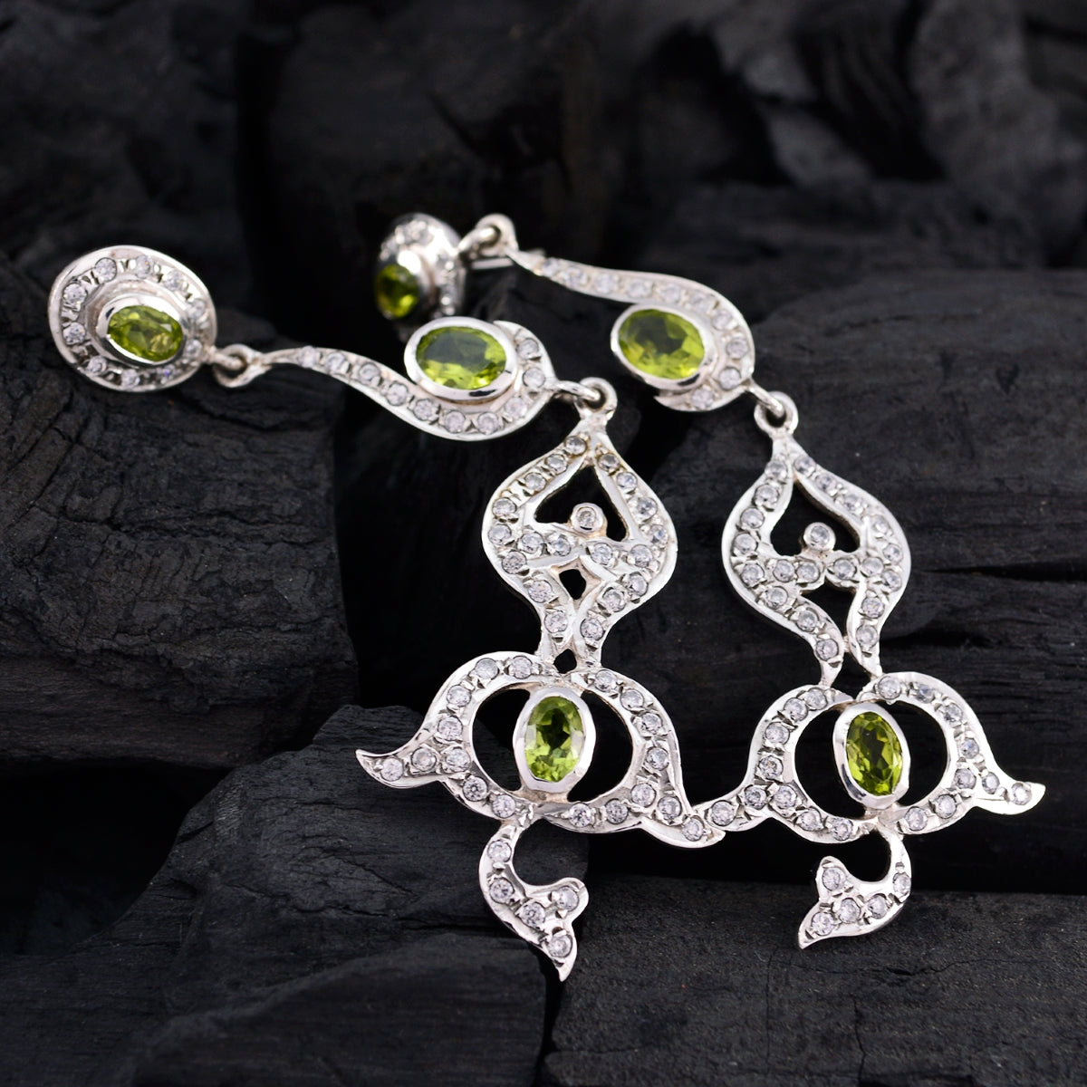 Araya Green Edgy multiple Stud Earring