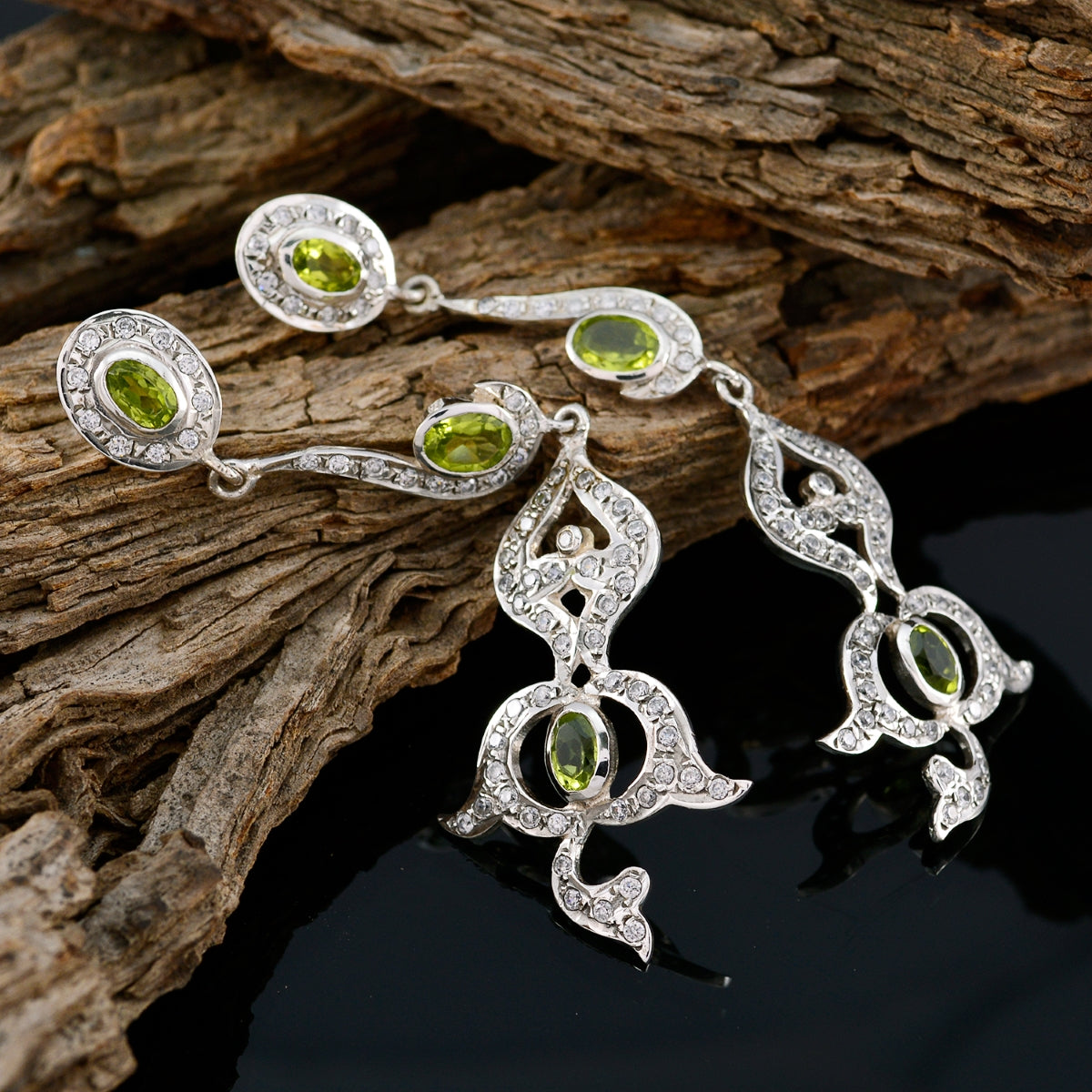 Araya Green Edgy multiple Stud Earring