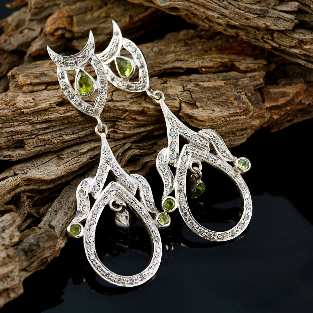 Lakshmi Green Edgy multiple Stud Earring