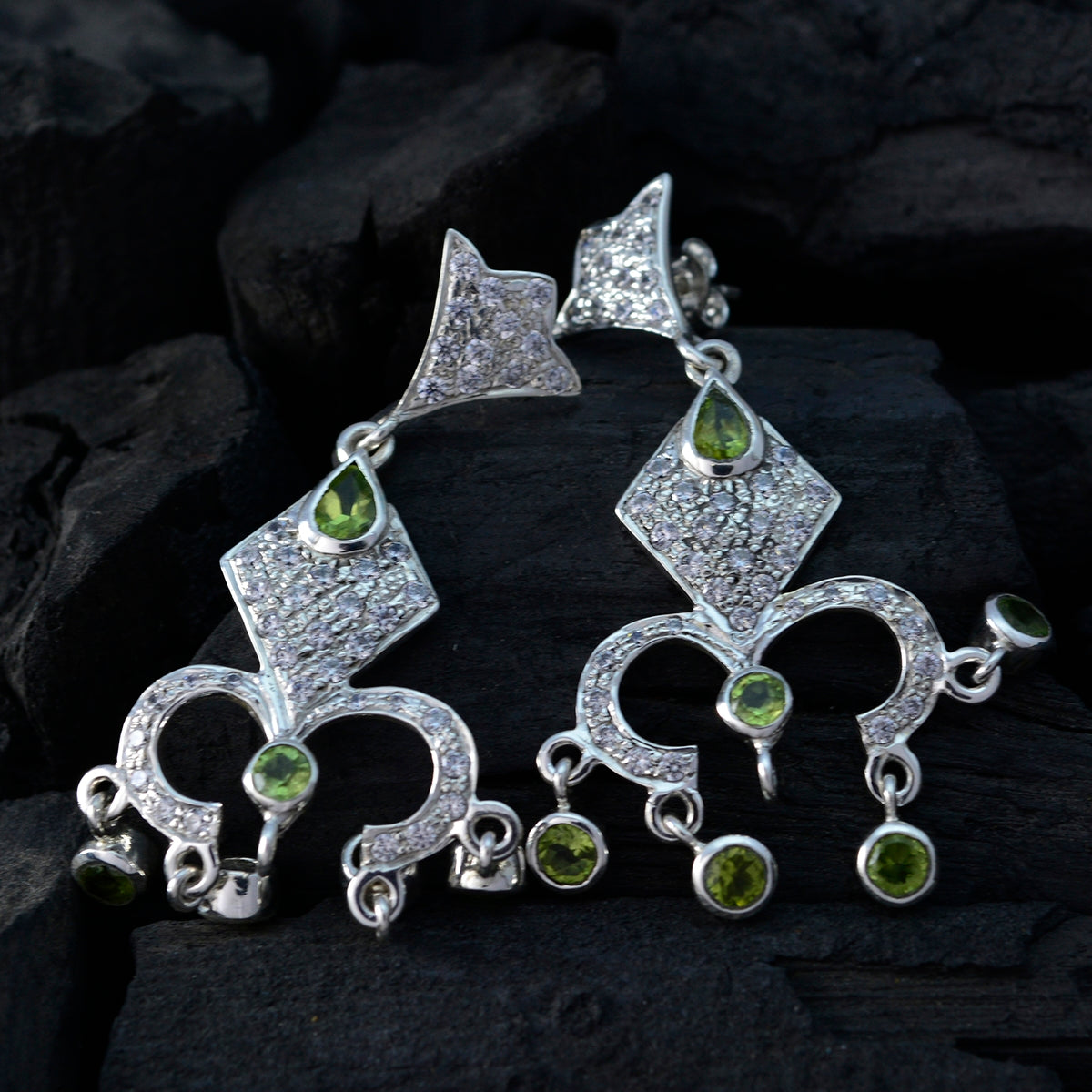 Meera Green Edgy multiple Dangle Earring