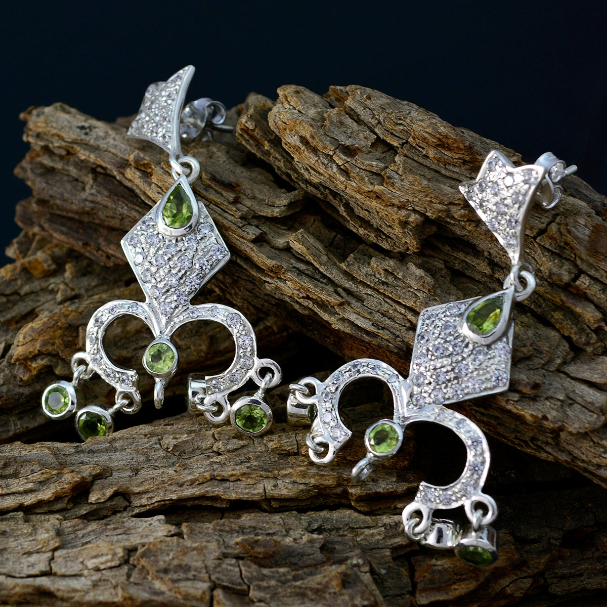 Meera Green Edgy multiple Dangle Earring