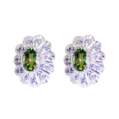 Laura Green Whisper thin multiple Stud Earring Peridot Green Stud