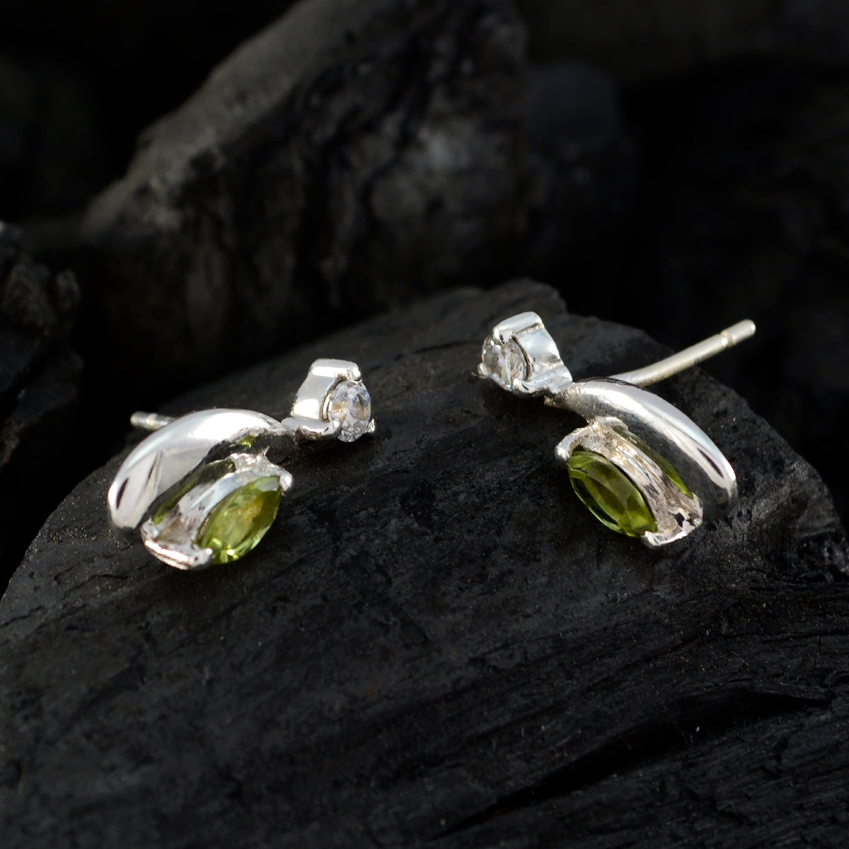 Micaela Green Minimalist multiple Stud Earring