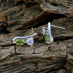 Milagros Green Minimalist multiple Stud Earring