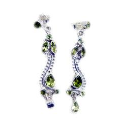 Ayaka Green Tiny multiple Dangle Earring Peridot Green Dangle