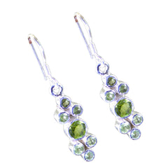 Renata Green Slim multiple Dangle Earring Peridot Green Dangle